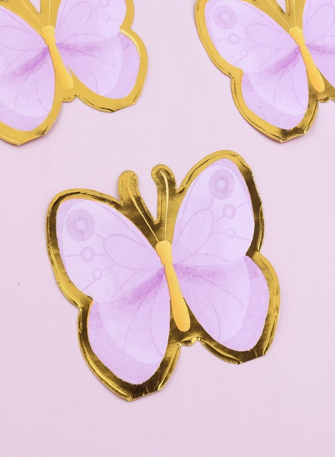 Crazy Night Butterfly Paper Napkins 50 Pack,Butterfly Beverage Napkins for Butterfly Birthday Party - Image 5